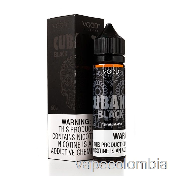 Kit Vape Completo Cubano Black - E-líquido Vgod - 60ml 0mg